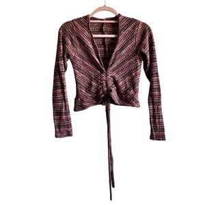 Upcycled Cropped Knit Top